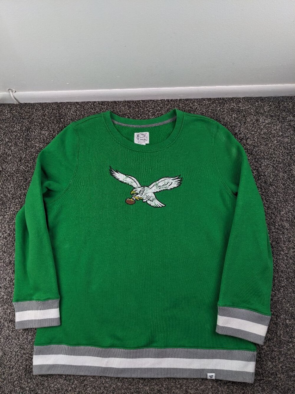 Philadelphia Eagles Sweatshirt Vintage Logo Fanatics Pro Line Fleece Mens 2XL